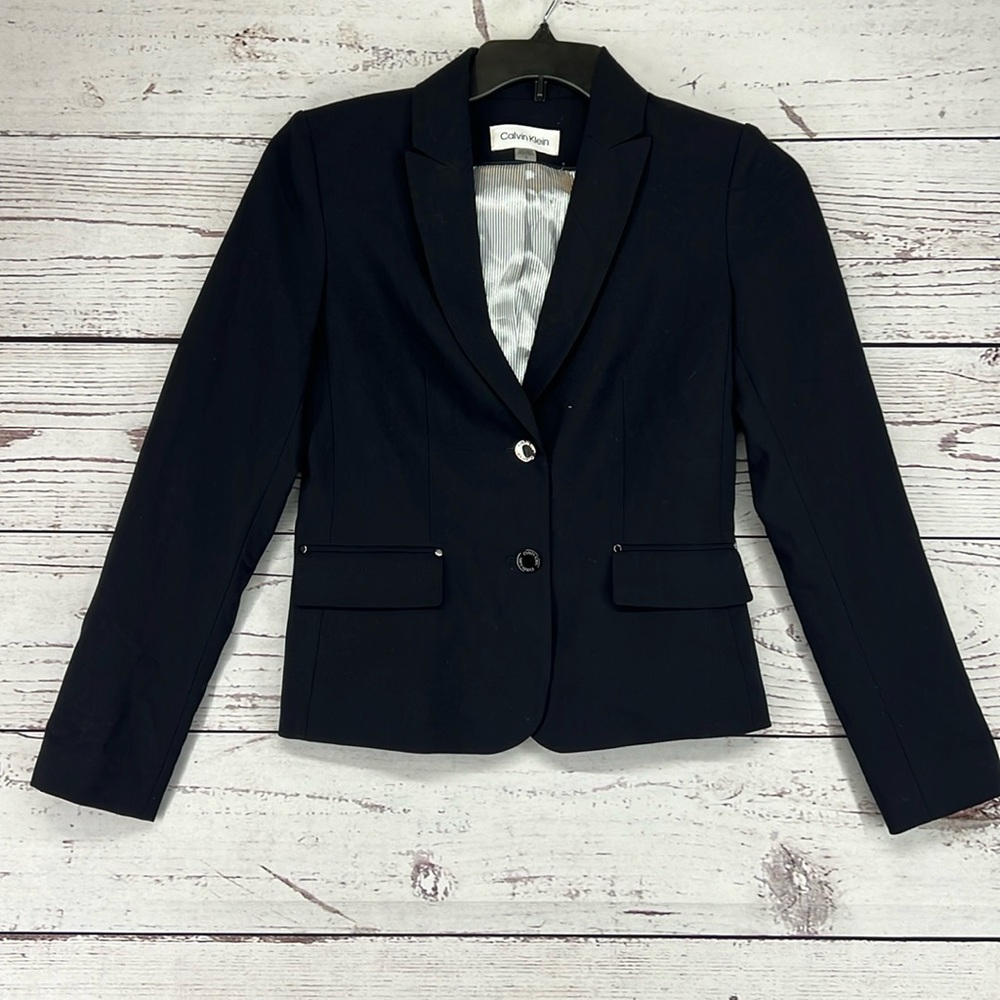 Calvin Klein Two-Button Blazer Size 2 Nwt - image 1
